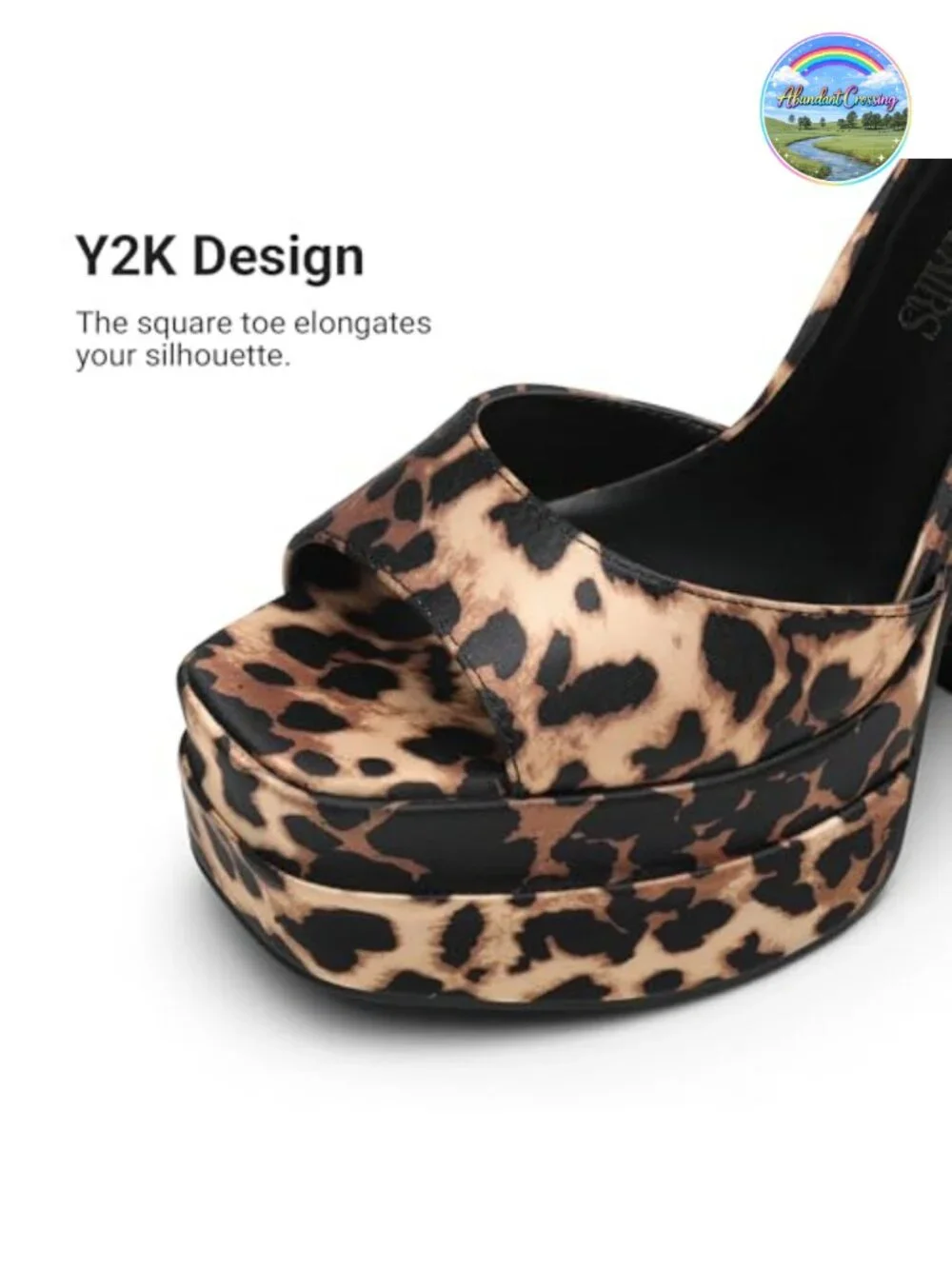 Platform Chunky Block Heel Sandals Square Toe Ankle Strap Cushioned Satin